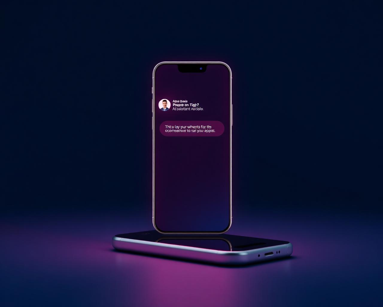 AI receptionist chat assistant on a smartphone