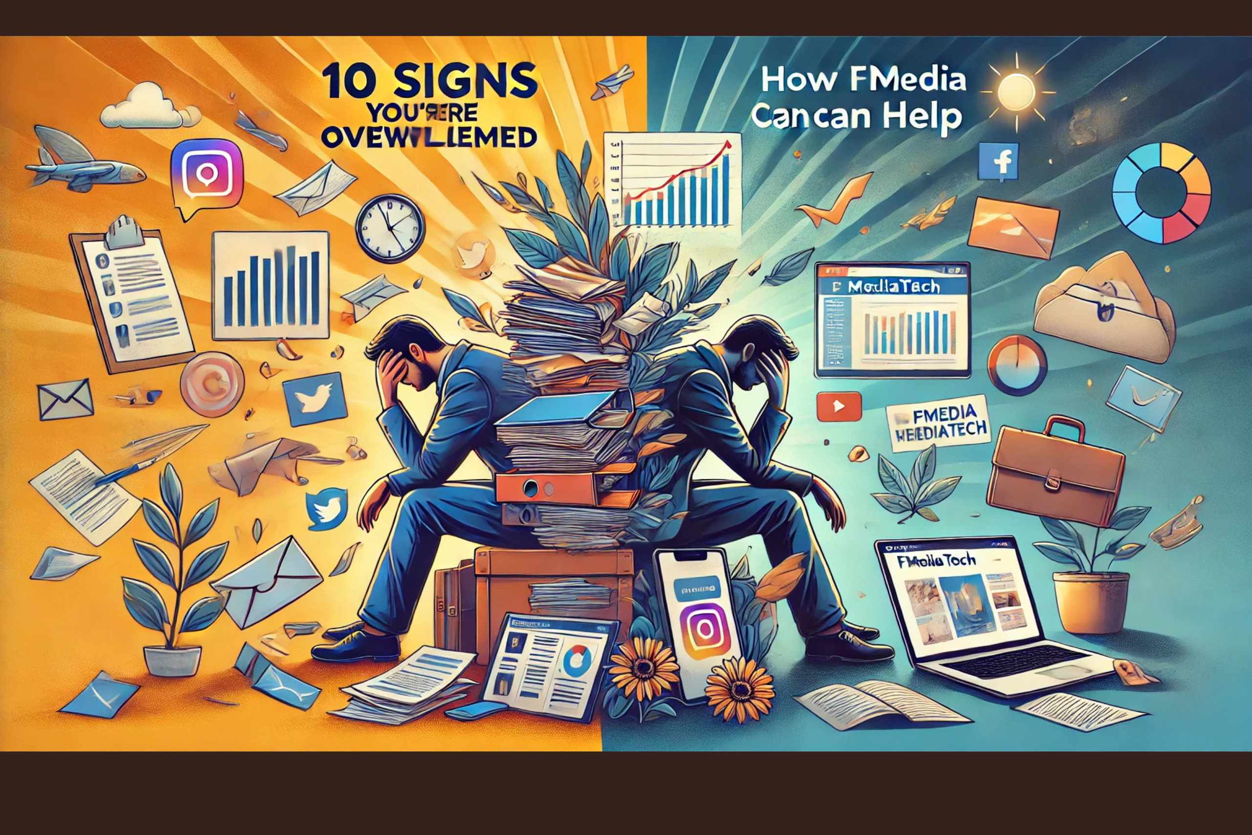 10 Signs You’re Overwhelmed with Your Business (and How FmediaTech Can Help)